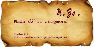 Madarász Zsigmond névjegykártya