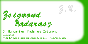 zsigmond madarasz business card